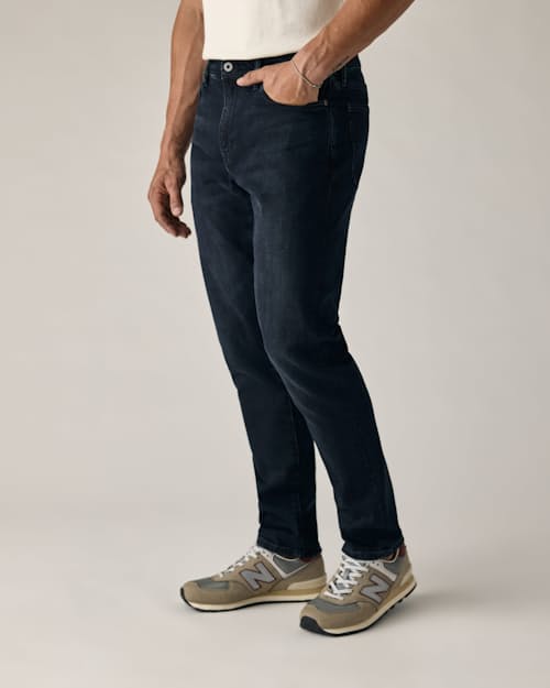 on model image of Stretch Selvedge Denim - HB Athletic Tapered