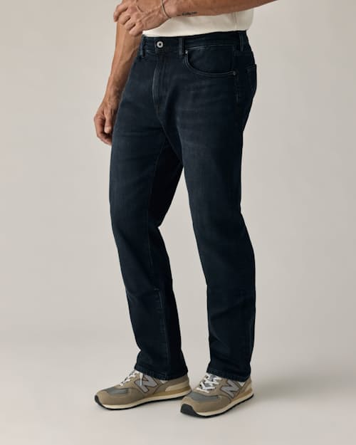 on model image of Stretch Selvedge Denim - HB Athletic Straight