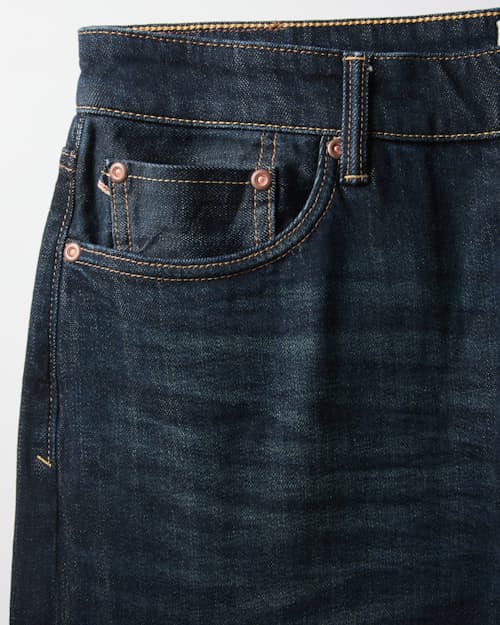 laydown detail image of Stretch Selvedge Denim - HB Athletic Straight