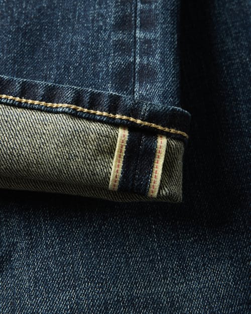 laydown detail image of Japanese Stretch Selvedge Denim - HB Straight
