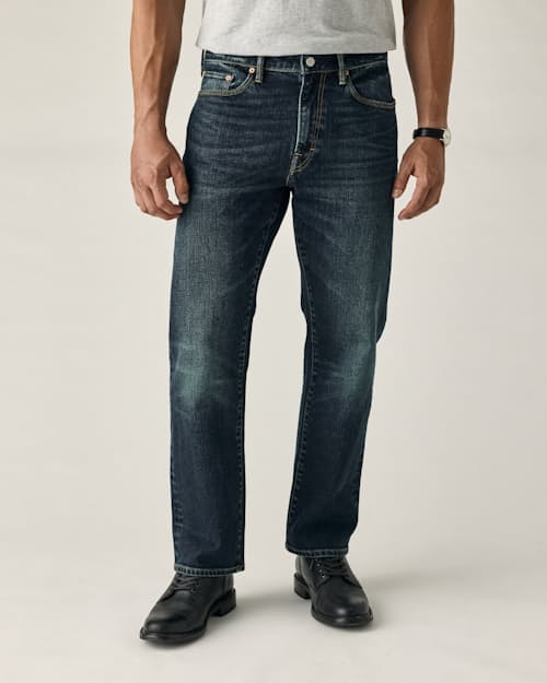 on model image of Japanese Stretch Selvedge Denim - HB Straight