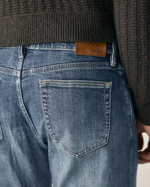 on model image of Stretch Selvedge Denim - HB Athletic Straight