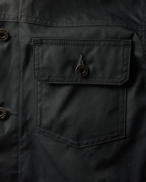 laydown detail image of Dry Wax Trucker Jacket
