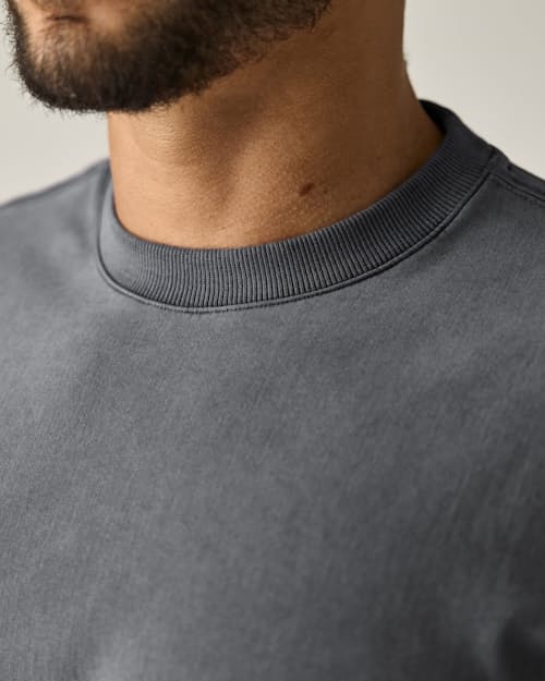 on model image of PatinaTech Crewneck Sweatshirt