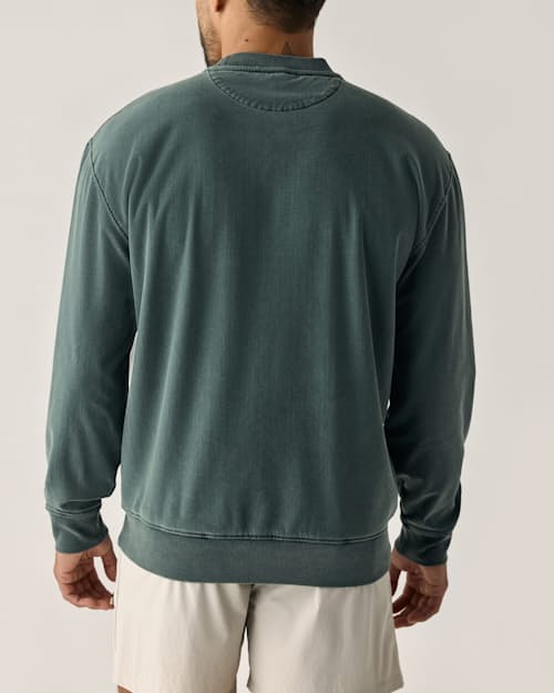 on model image of PatinaTech Crewneck Sweatshirt