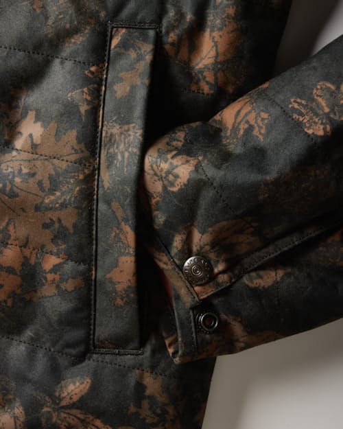 laydown detail image of York Quilted Waxed Jacket