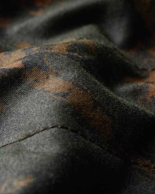 laydown detail image of York Quilted Waxed Jacket