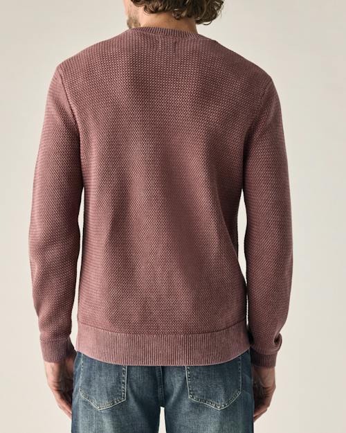 on model image of Washed Cotton Crewneck