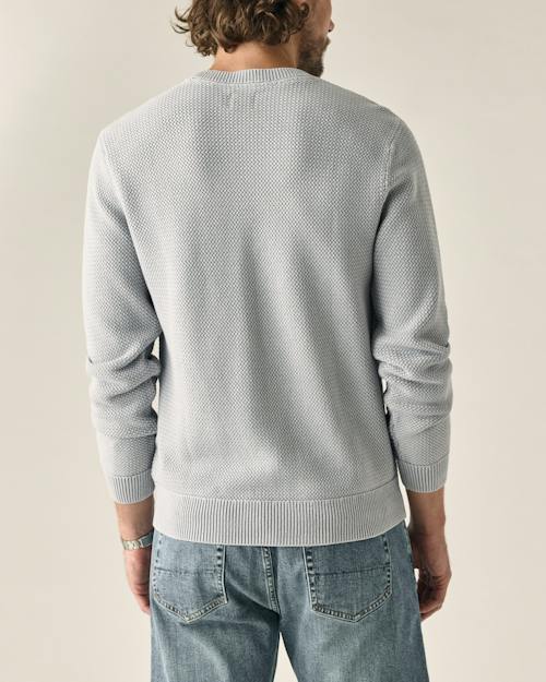 on model image of Washed Cotton Crewneck