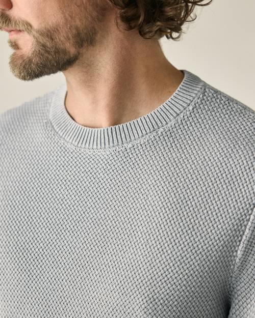on model image of Washed Cotton Crewneck