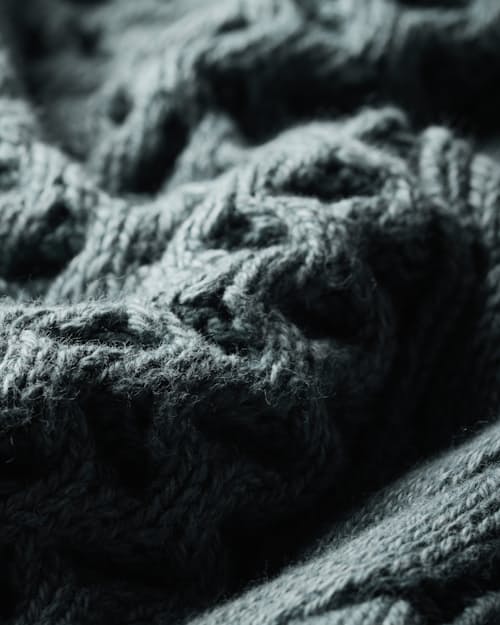 laydown detail image of Washed Cotton Cableknit Crewneck
