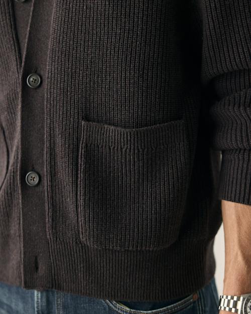on model image of Bolinas Cotton Cardigan