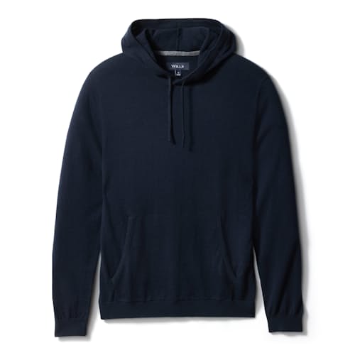 laydown image of Cotton Merino Sweater Hoodie