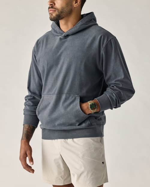 on model image of PatinaTech Hoodie