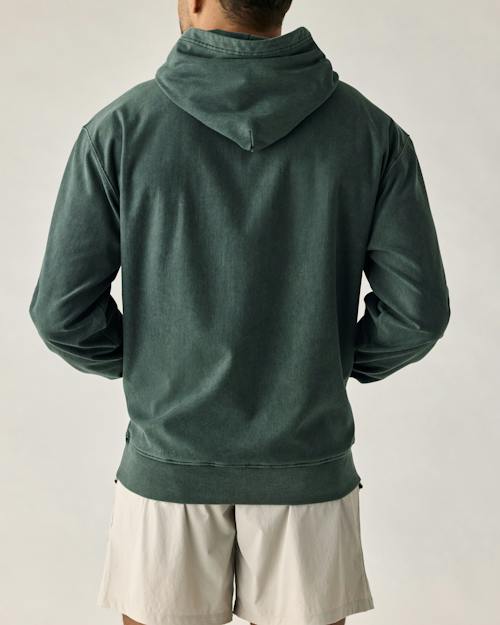 on model image of PatinaTech Hoodie