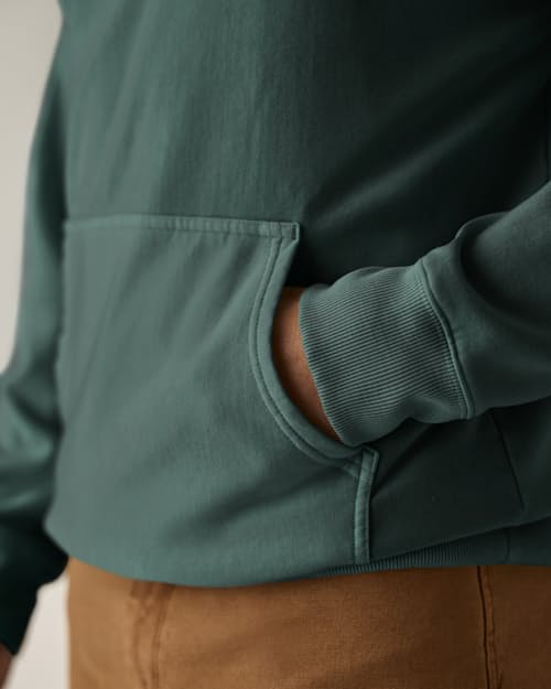on model image of PatinaTech Hoodie