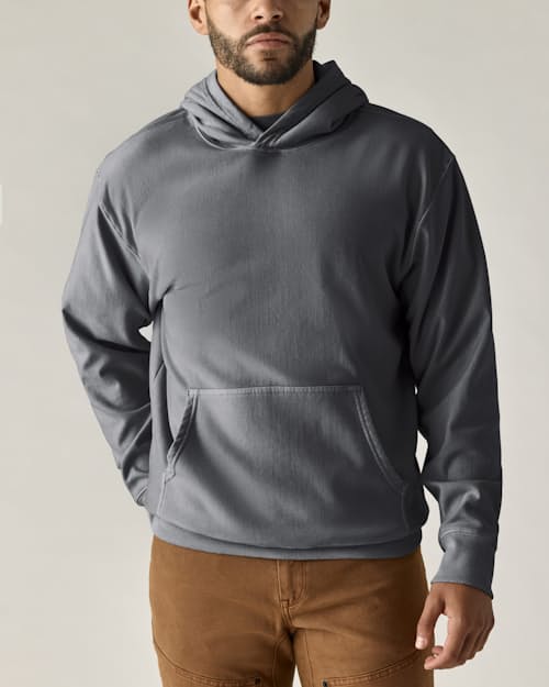 on model image of PatinaTech Hoodie