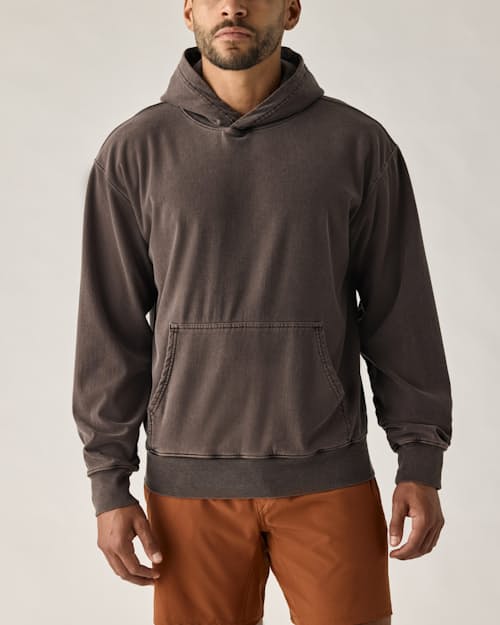 on model image of PatinaTech Hoodie