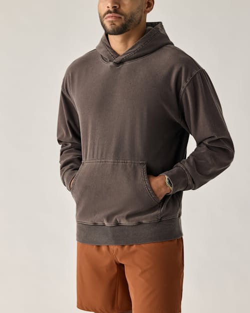 on model image of PatinaTech Hoodie