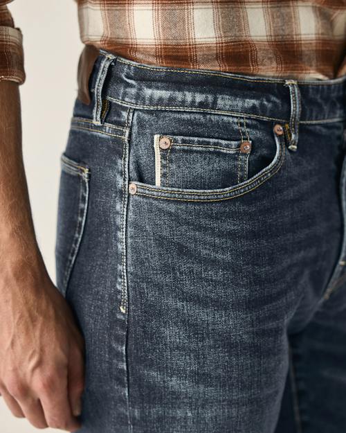 on model image of Japanese Stretch Selvedge Denim - HB Straight