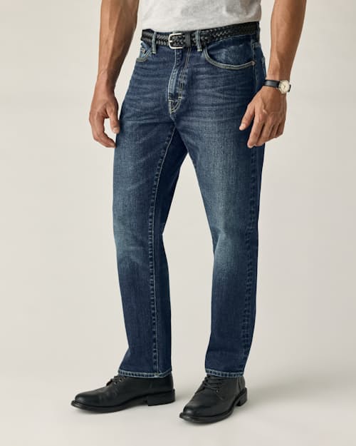 on model image of Japanese Stretch Selvedge Denim - HB Straight