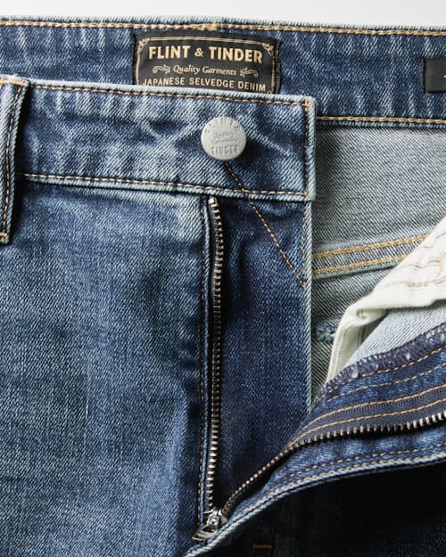 laydown detail image of Japanese Stretch Selvedge Denim - HB Straight