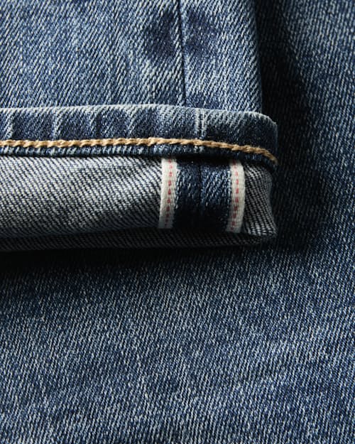 laydown detail image of Japanese Stretch Selvedge Denim - HB Straight