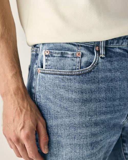 on model image of Japanese Stretch Selvedge Denim - HB Straight