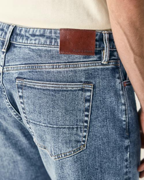 on model image of Japanese Stretch Selvedge Denim - HB Straight