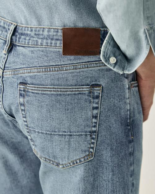 on model image of Japanese Stretch Selvedge Denim - HB Straight