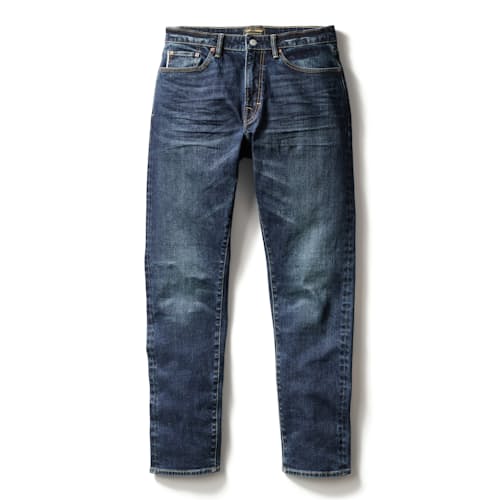 laydown image of Japanese Stretch Selvedge Denim - HB Athletic Tapered