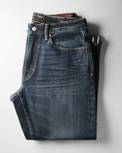 no crop image of Japanese Stretch Selvedge Denim - HB Athletic Tapered