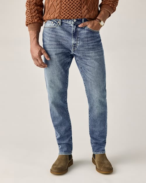 on model image of Japanese Stretch Selvedge Denim - HB Athletic Tapered