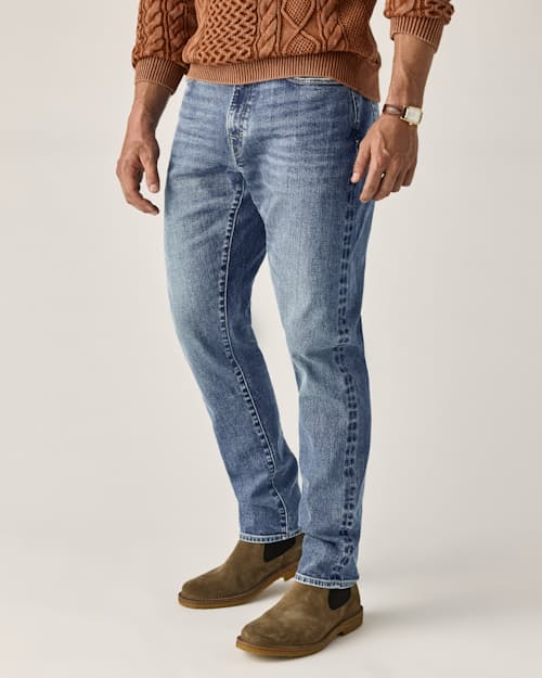 on model image of Japanese Stretch Selvedge Denim - HB Athletic Tapered