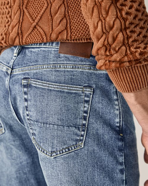 on model image of Japanese Stretch Selvedge Denim - HB Athletic Tapered