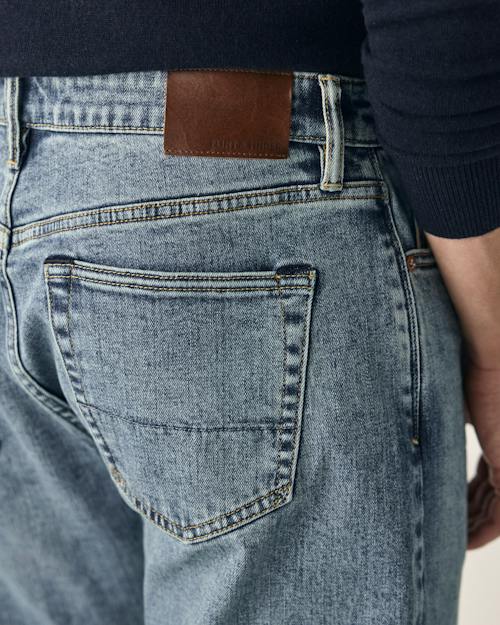 on model image of Japanese Stretch Selvedge Denim - HB Athletic Tapered