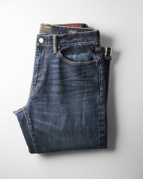 no crop image of Japanese Stretch Selvedge Denim - HB Athletic Straight
