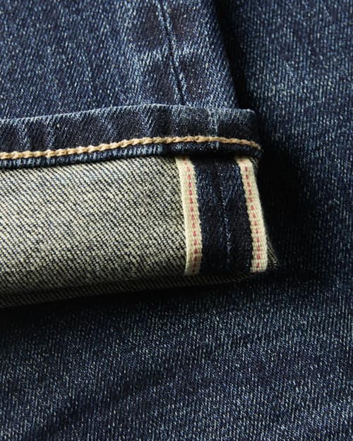 laydown detail image of Japanese Stretch Selvedge Denim - HB Athletic Straight