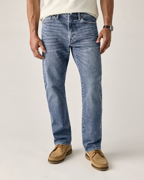 on model image of Japanese Stretch Selvedge Denim - HB Athletic Straight