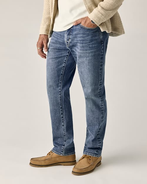 on model image of Japanese Stretch Selvedge Denim - HB Athletic Straight