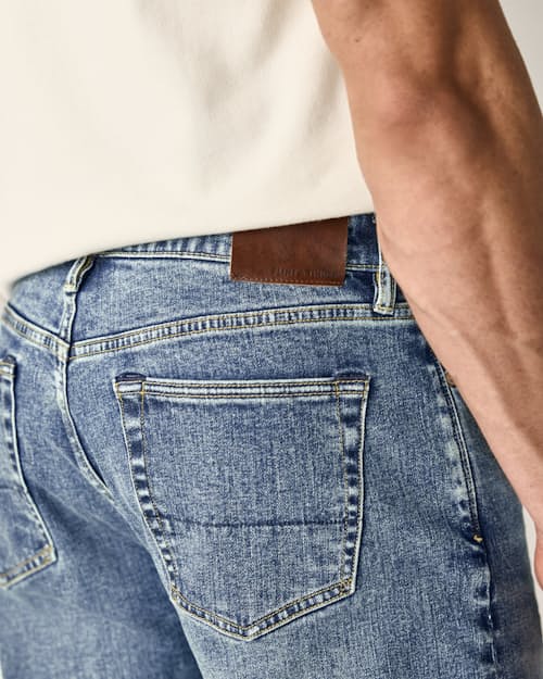 on model image of Japanese Stretch Selvedge Denim - HB Athletic Straight