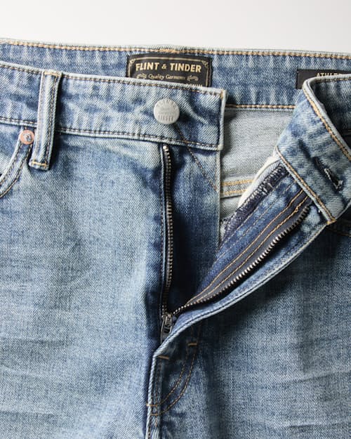laydown detail image of Japanese Stretch Selvedge Denim - HB Athletic Straight
