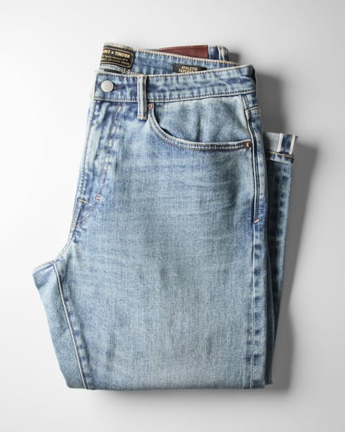 no crop image of Japanese Stretch Selvedge Denim - HB Athletic Straight
