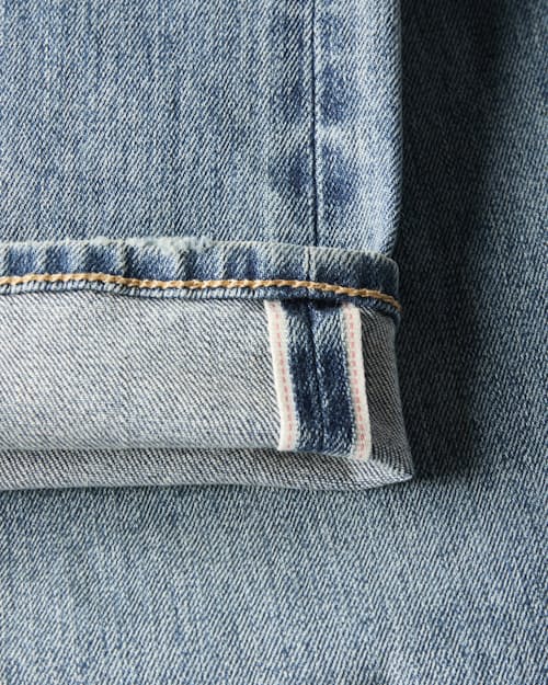 laydown detail image of Japanese Stretch Selvedge Denim - HB Athletic Straight