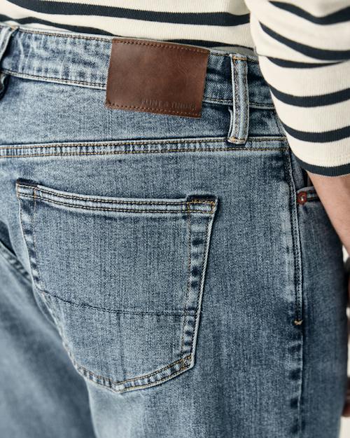 on model image of Japanese Stretch Selvedge Denim - HB Athletic Straight