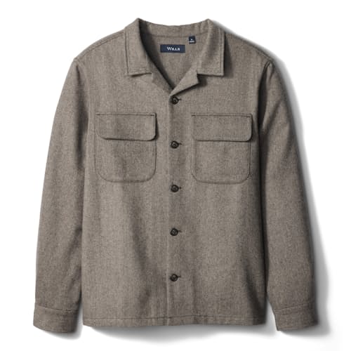 laydown image of Wool Overshirt