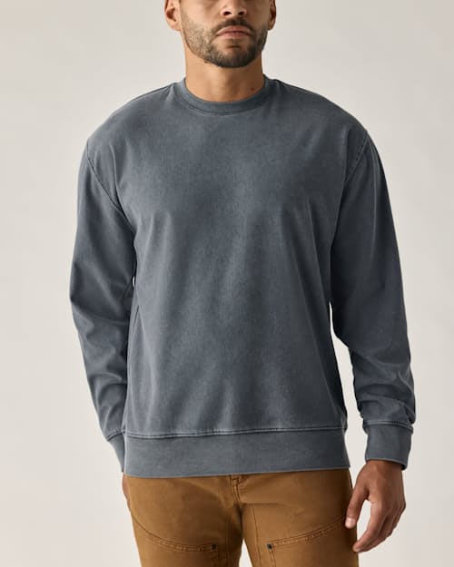 on model image of PatinaTech Crewneck Sweatshirt