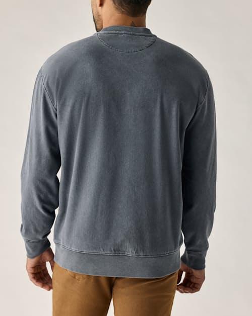 on model image of PatinaTech Crewneck Sweatshirt