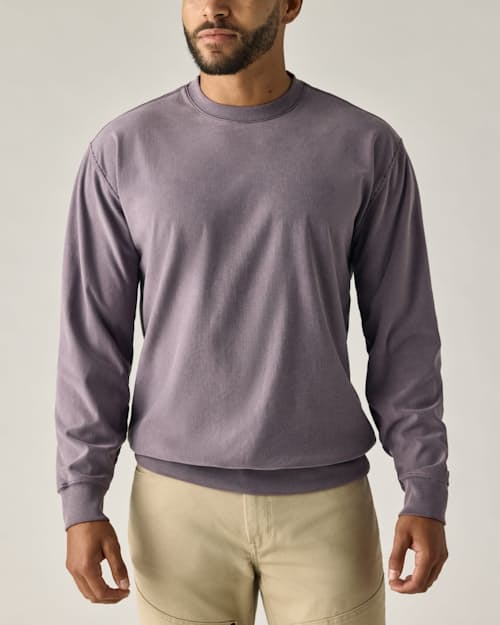 on model image of PatinaTech Crewneck Sweatshirt