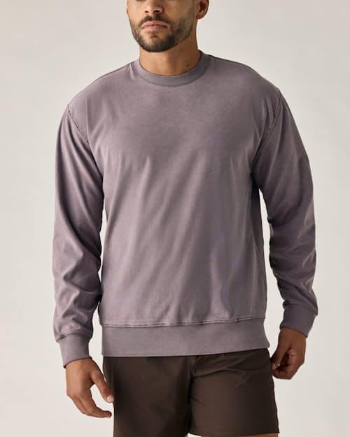 on model image of PatinaTech Crewneck Sweatshirt